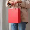 Bolsa de Regalo Estilo Chino, Bolsa Roja de Regalo de Año Nuevo, Bolsa Tote Grande para Boda, Caja de Regalo para Dulces, Bolsa para Empaque de Tabaco y Alcohol