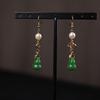 Bolsa de la Suerte de Aretes Florales de Estilo Chino Nuevo, Nuevos Aretes de Gancho Populares, Aretes Niche de Alta Gama, Aretes Únicos, Joyería de Estilo Chino