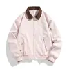 Chaqueta de Hombre 2026 Primavera y Otoño Nuevo Estilo Coreano Patchwork Solapa Chaqueta Top Holgado