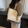 Bolso Tote de Color Sólido para Mujer 2025 Nuevo Gran Capacidad Bolso para Ir al Trabajo Moderno Versátil Casual Simple de Hombro para Compras
