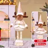 Decoração de Boneco Retrátil Novo Papai Noel Boneco de Neve Transfronteiriça Decoração de Boneco de Pé Cor Champanhe de Natal
