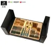 Cubiertos de Acero Inoxidable Transfronterizo de Amazon Cuchillo y Tenedor 1010 Cuchillo, Tenedor y Cuchara de Estilo Occidental Juego de 24 Piezas Cuchillo y Tenedor para Carne Caja de Regalo