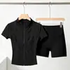 Top de Yoga Feminino Camiseta Esportiva para Verão, Secagem Rápida Respirável Manga Curta Roupa Fitness para Tênis, Corrida e Ciclismo