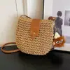 Bolso de Paja Tejida Transfronterizo para Mujer 2026 Diseño de Nicho Moda Playa Bolso para Teléfono Hombro Único Cruzado Bolso de Mujer