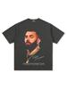 Camiseta de Manga Corta Estampada Benima Karim Benzema Estilo Retro Americano Transfronteriza Sudadera con Capucha Versátil Cuello Redondo Pesado