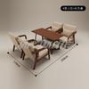 Conjunto de Mesa y Sillas de Madera Maciza para Cafetería de Moda, Sofá Cómodo Estilo Japonés, Cabina de Alto Nivel de Fábrica para Taberna, Bar, Tienda de Té de Leche