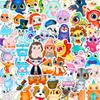 50 animais dos desenhos animados olhos grandes adesivos infantis transfronteiriços Amazon água Cup Notebook bagagem recompensa adesivos