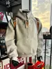 Sudadera con Media Cremallera y Cuello Alto Estilo Americano para Hombre, Chaqueta Deconstruida de Nicho Otoñal, Sudadera con Capucha Estructurada de Alta Resistencia