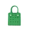 Nueva Bolsa de Agujeros Color Gelatina DIY Moldeada por Inyección de Eva Bolso de Playa Bolso de Mano de Verano para Mujer Bolso Estilo Cúbico