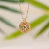 Yuebao Joyería Jadeíta Natural Plata de Ley S925 Chapada en Oro Brújula de los Ocho Tesoros Hueca Giratoria Colgante de Plata China Exquisito