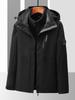 Jaqueta de Casal Masculina Outono e Inverno com Forro de Fleece Espessada Três em Um Casual Solta para Uso Externo Montanhismo