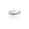 Anillo Original de Plata de Ley Color Menta Plateado, Estilo Minimalista, Anillo de Dedo Índice Abierto de Gama Alta, Anillos Frescos para Pareja