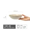 Estilo Japonés Estilo Retro Porcelana Porcelana Tazón Abierto Tazón Doméstico para Verduras Tazón Brillante para Fideos Tazón Salah Tazón para Sopa Vajilla Sencilla Tazón Grande