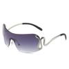 Nuevas Gafas de Sol de Una Sola Pieza Estilo Europeo y Americano Únicas Animal Moda Integradas Gafas Y2K Gafas de Sol de Serpiente Transfronterizas para Mujeres