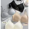 Base de Maquillaje Líquida con Ropa Interior de Encaje Sin Costuras para Mujeres con Pecho Pequeño, Tiras de Gelatina, Hermoso Sujetador Tipo Chaleco de Tirantes Finos