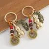 En nombre del estilo chino doce Zodiaco calabaza de latón fortuna valiente cinco Monedas del Emperador Llavero Metal Llavero para Hombre