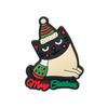 Navidad Serie Gato Lindo Zapatos de Agujeros Zapatos Accesorios de Flores Zapatos de Agujeros Accesorios DIY Hebilla de Zapato de Plástico PVC