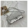 Bolsa pequena de corrente xadrez de moda transfronteiriça nova feminina de nicho de alta qualidade bolsa almofada para o dia a dia elegante de ombro único transversal