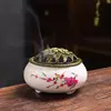 Quemador de Incienso Cerámico para Uso Doméstico, Venta al por Mayor desde Yiwu, Quemador de Incienso con Diseño de Cerámica Ge Esmaltada en Horno, Quemador de Incienso para Templos, Pequeño Quemador de Bobina de Incienso