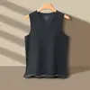 Chaleco Térmico Sin Costuras para Hombre con Forro Polar, Capa Base Engrosada de Corte Ajustado, Camiseta Interior Chaleco Elástica y Cálida para Otoño e Invierno