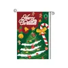 Nueva bandera de jardín navideña transfronteriza para patio exterior, decoración de tela colgante temática de vacaciones de dibujos animados, bandera de arreglo de escena