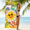 Taza de Vino de Dibujos Animados Transfronteriza, Toalla de Playa de Animales para la Costa, Toalla de Playa de Microfibra con Transferencia Térmica Digital, Toalla de Baño de Secado Rápido