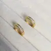 Brincos Quadrados de Zircônia Transfronteiriços para Mulheres, Brincos Argola Brilhantes de Diamante da Moda, Brinco Único Minimalista Tendência para Homens