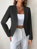 17 Colores en Stock, Comercio Exterior Transfronterizo Nuevo Estilo 2026 Blazer para Mujer, Cárdigan de Manga Larga Estilo Europeo y Americano Ajustado para Mujer
