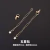 Cadena de extensión de acero de titanio, pulsera de perlas ajustable, cadena de extensión para collar, cadena para clavícula, cadena de cola, accesorios de cadena con cierre de langosta