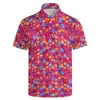 Camisa Polo para Hombre Camisa de Golf Divertida Camisa Polo Hawaiana Camisa Polo Divertida de Playa de Verano