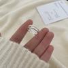 Anillos Planos Apilables para Mujer, Elegantes y Versátiles, Anillos Abiertos de Cadena de Plata S925, Joyería de Moda Estilo Ins