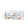 Bolsa de Cosméticos Estilo Ins con Mariposa y Flor, Moderna con Diseño de Flor y Moño Acolchado, Gran Capacidad, Bolsa de Almacenamiento de Cosméticos de Gama Alta