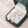Aretes de Hoja de Diamante de Plata Esterlina s925 Aretes de Hoja Asimétricos con Borla Aretes Elegantes de Perlas para Mujer Aretes para el Cabello
