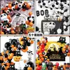 Feliz Halloween Set de Globos de Halloween en Español Suministros para Decoración de Fiestas Amazon Transfronterizo