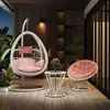 Cadeira de Cesto Suspensa para Exterior, Cadeira Baloiço Ninho de Pássaro para Casa, Cadeira de Rattan, Baloiço Duplo para Jardim, Rede de Descanso para Interior, Sofá Preguiçoso para Varanda