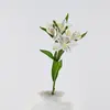 Flores de Lirio Artificiales con Tacto Realista, Narcisos de Seis Flores de 62 cm para Mesa de Comedor del Hogar y Decoración de Arreglo Floral para Habitación Modelo