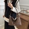 Bolso cruzado de hombro casual de moda 2026 Gran capacidad para mujer Otoño e Invierno Retro Simple Bolso de mano para el día a día