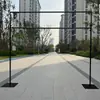 Accesorios para Bodas Nuevo Soporte de Fondo de Tubo Redondo Engrosado Marco Retráctil para Bodas Soporte de Cortina de Gasa Barra de Soporte de Cortina de Tela Marco de Tela de Gasa