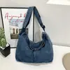Bolsa de Mezclilla Casual para Mujer, Bolso de Hombro de Gran Capacidad, Bolso Casual para Estudiante Universitario, Bolso Cruzado, Bolsa Grande