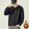 Moletom de jacquard pesado outono e inverno gola redonda 2026 nova temporada outono e inverno marca da moda solto versátil camiseta de manga comprida falsa de duas peças