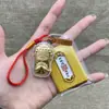 Popular Dibujo Animado Versión Q Mazu Bolsa Colgante de Lámina Dorada Diosa del Mar Cadena para Teléfono Souvenir Atrae Riqueza y Seguridad Venta al por Mayor