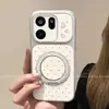 Adecuado para funda de teléfono oppofindx9profindx8sx7 protección de borde completo con soporte nuevo estilo lunares de conejo para mujer