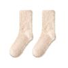 Calcetines gruesos de invierno para mujer, con forro polar, de terciopelo de visón grueso, hasta media pantorrilla, cálidos calcetines de confinamiento para otoño e invierno, calcetines de felpa para dormir en el suelo.