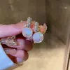 Pendientes de plata con baño de oro real, aguja cuadrada, borla de perla y circonita, pendientes de lujo ligero de alta gama, fabricante de pendientes vintage