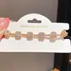 Pulseira com Fecho Quadrado de Zircônia Banhada a Ouro 18K Real, Pulseira Fashion Estilo Palácio Retrô, Joia com Sensação de Luxo Leve e de Alta Qualidade