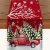 Decoración de mesa transfronteriza, camino de mesa con ambiente navideño, antideslizante, múltiples patrones disponibles, camino de mesa impreso digitalmente, modelo nuevo