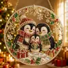 Atrapasoles de Arte Diamante Navideño Pintura Estilo Diamante Acrílico Navideño F