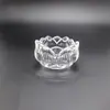 Suporte de Velas de Vidro de Cristal Transparente Criativo Flor de Lótus Decoração de Jantar Romântico com Velas Enfeites Suporte para Lâmpada de Manteiga Plataforma de Lótus