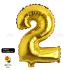 Globo Alfanumérico Mediano Dorado y Plateado de 32 pulgadas Decoración de Cumpleaños Papel de Aluminio Fiesta de Bodas Set de Película de Aluminio Arreglo Globo