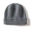 Moda de Invierno Cálido Grueso Cachemir Sombrero para Mujeres Versátil Elegante Circunferencia de Cabeza Grande Protección para los Oídos Tejido Slouchy Gorro
